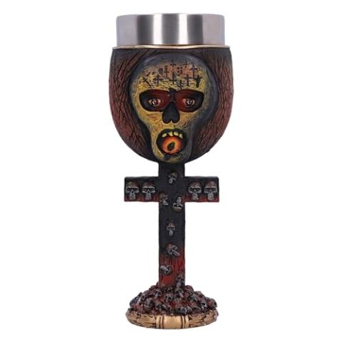 Nemesis Now Slayer Seasons in The Abyss Kelch, 20,5 cm, Kunstharz, offiziell lizenziertes Slayer-Band-Merch, Slayer-Kelch, Metallband, Edelstahl-Einsatz, gegossen aus feinstem Harz, fachmännisch