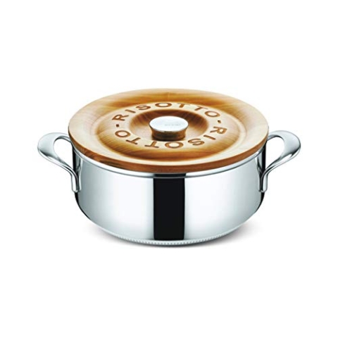 Lagostina 011193031824 Risottokocher, 24 cm, Edelstahl