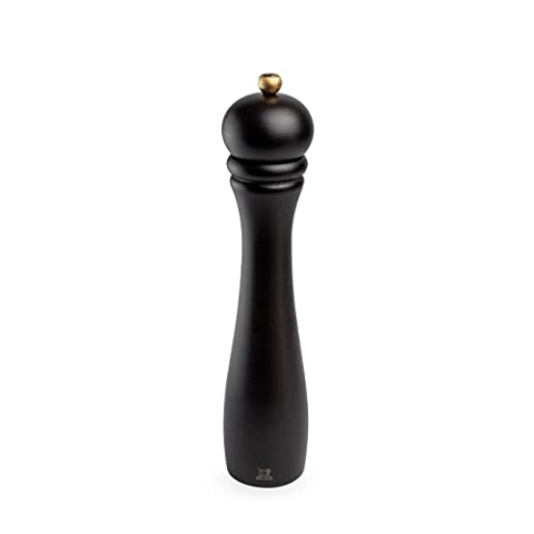 PEUGEOT - Salzmühle Checkmate 30 cm - Klassische Mahlgradeinstellung - Aus PEFC-zertifiziertem Holz - Schokoladenfarben