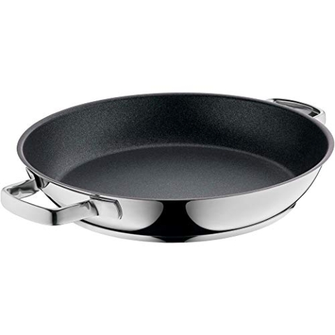 WMF Permadur Advance Servier-/ Bratpfanne Induktion 32 cm, Edelstahlpfanne, Cromargan Edelstahl beschichtet, backofenfest