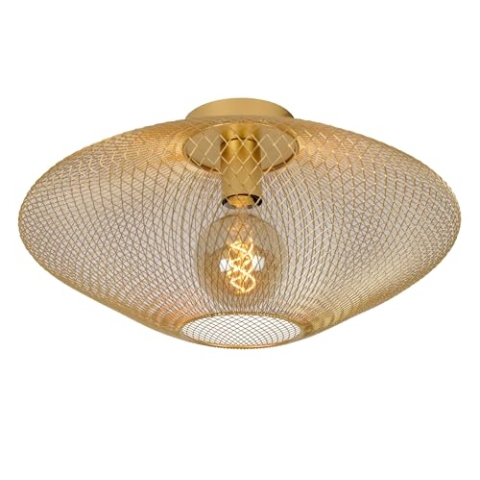 LUCIDE MESH - Deckenleuchte - Ø 45 cm - 1xE27 - Mattes Gold/Messing