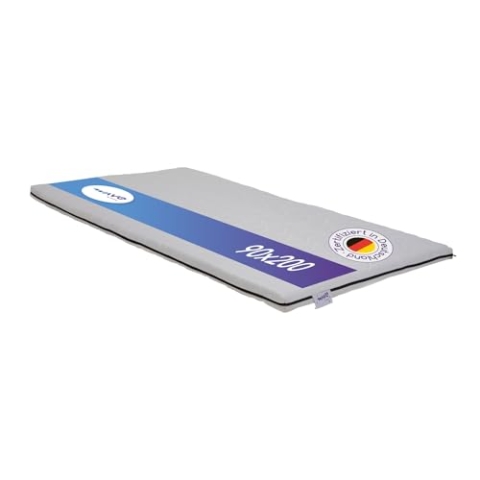 M line | Wave Topper | Matratzentopper 90x200cm - Kaltschaum Topper - Optimale Unterstützung - Atmungsaktiv - 10 Jahre Garantie, Weiß