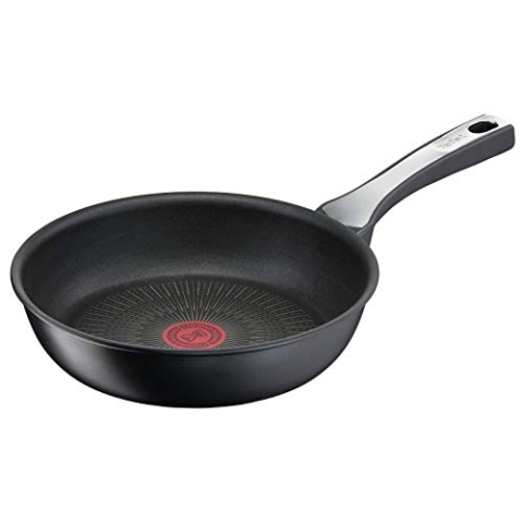 Tefal G2590323 Unlimited On Pfanne mit robuster Beschichtung, Edelstahl, Schwarz