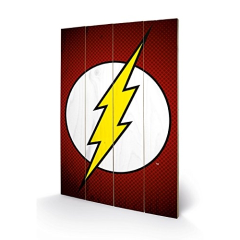 Pyramid International DC Comics (The Flash Symbol) Holzwand-Kunst, Holz, Mehrfarbig, 40 x 2.5 x 59 cm