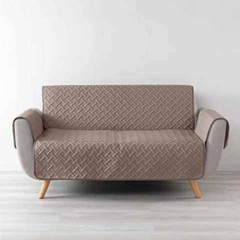 Douceur d'intérieur Matratzenschoner, 279 x 179 cm, Mikrofaser, einfarbig, Haselnuss