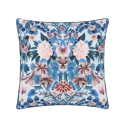 Designers Guild Ikebana Damask Kissenbezug, Bedruckt, aus Baumwollperkal, 65 x 65 cm
