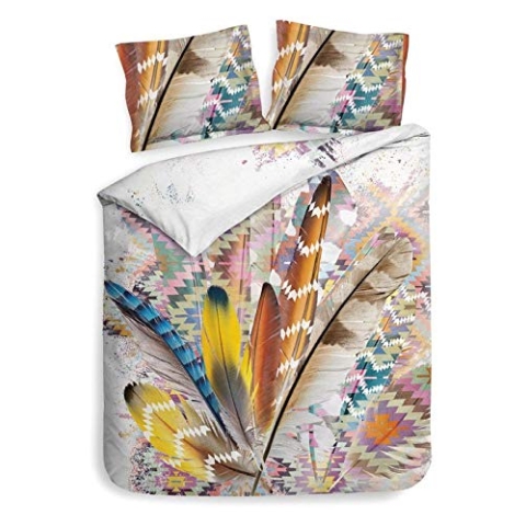 Heckett Lane Ricardo Duvet Cover, 100% Cotton Satin, Multi, 240 x 220 cm, 1.0 Stück