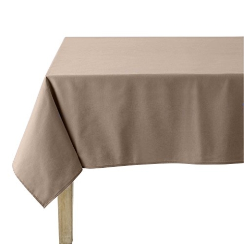 Coucke 3152192181511 Uni Tischdecke, Baumwolle, quadratisch 180 X 180 cm, Baumwolle, Truffe, 180 x 180 x 0,03 cm