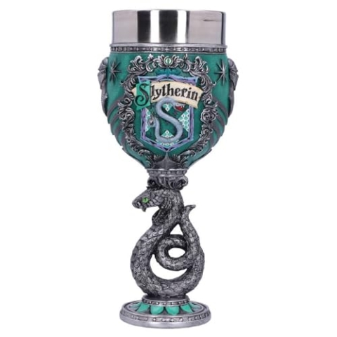 Nemesis Now Harry Potter Slytherin Hogwarts House Collectable Goblet, Harz, Grün Silber, 1.25 picometer