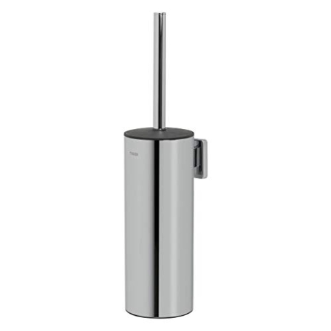 Tiger Dock Toilettenbürste zur Wandmontage, WC-Bürste aus verchromtem Edelstahl, hygienisch dank herausnehmbaren Einsatz und Deckel, B x H x T: 8,9 x 38,2 x 11 cm