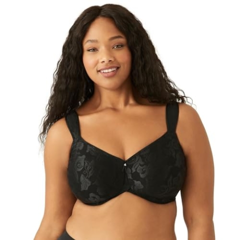 Ann Cherry Wacoal Womens Awareness Seamless Bra, Black, 34H