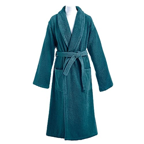 ESSIX Aqua Bademantel Baumwolle, Smaragdgrün, L