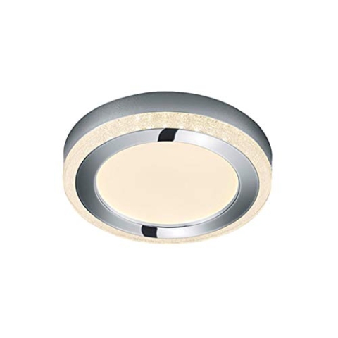 Reality Leuchten LED Deckenleuchte Slide R62621906, Kunststoff Chrom, Kristall Effekt, inkl. 16 Watt LED + RGBW LED, Fernbedienung
