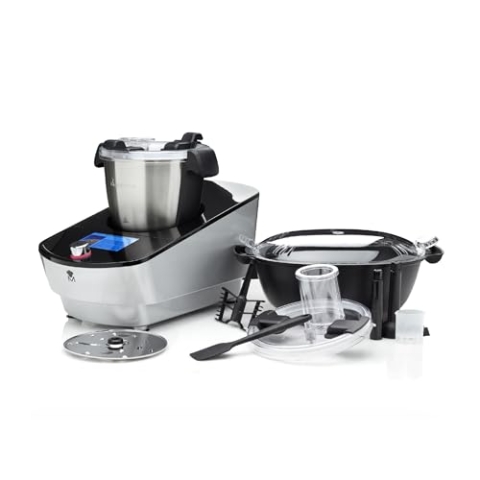 MasterPRO BY CARLO CRACCO - Küchenmaschine 1000W 3.5L - 12 Programme - LED Touch Control - Multifunktion mit komplettem Zubehör - inklusive Dampffunktion