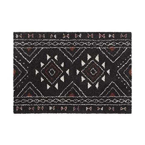 Douceur d'Intérieur, Matte, rechteckig, Polypropylen, 120 x 170 cm, Schwarz