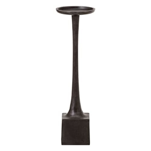 Teelichthalter 12 x 12 x 41,5 cm grau Aluminium