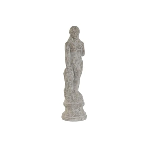 Home ESPRIT Dekofigur, Grau, romantische Frau, Antik-Finish, 17 x 17 x 61 cm