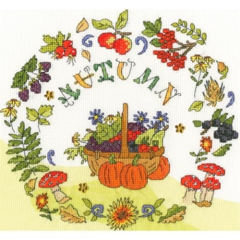 Bothy Threads Kreuzstich Set mit Zählmuster Herbstzeit,