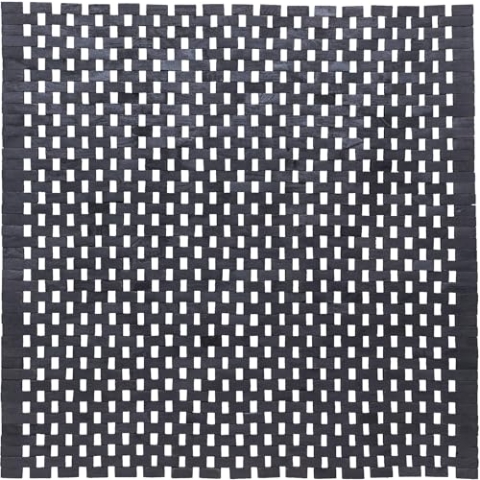 Sealskin Woodblock Badteppich 60x60 cm Teak Schwarz