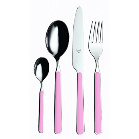 Mepra SPA 10P722024 Besteckgarnitur, Design Gastro, Rosa, 24-teilig