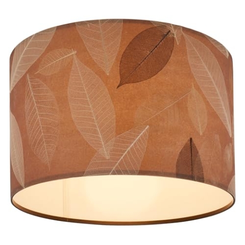 BRILONER - Deckenlampe mit Blätterdekor, E27 Fassung, max. 10 W, Deckenleuchte, Boho, aesthetic, Lampe, Wohnzimmerlampe, Schlafzimmerlampe, Esszimmerlampe, Flurlampe, 35 x 28 cm (DxH), Caffefarben