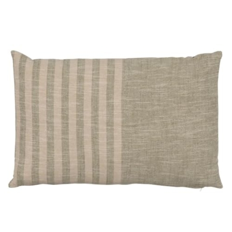 BigBuy Home Kissen Baumwolle Leinen Grau 60 x 40 cm
