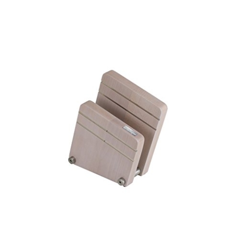 Artelegno Magnetischer Messerblock, massives Buchenholz, 2 Paneele, schützt 10 hochwertige Messer, elegant, luxuriöse italienische Milano-Kollektion von Meisterhandwerkern, umweltfreundlich, weiß