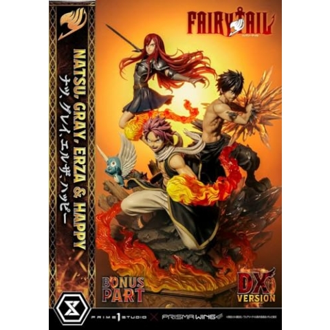 Prime 1 Studio Feenschwanz – Natsu, Grau, Erza, Happy Statue Del. Bonus Vers. 1/7 57 cm
