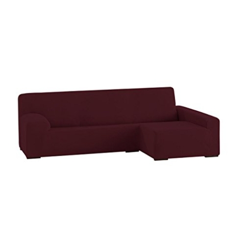 Eysa elastisch Sofa überwurf Chaise Longue rechts, frontalsicht, Polyester-Baumwolle, 08-rot, 43 x 14 x 37 cm