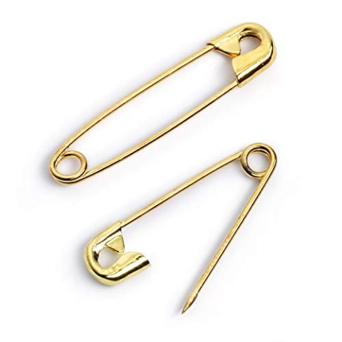 Prym 071238 Sicherheitsnadeln, Nr.2, 38mm, goldfarbig, 1000 Stück