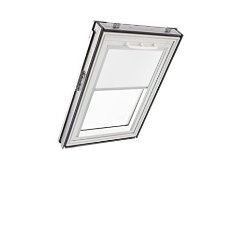 Original Roto Verdunkelungsrollo ZRV - Nahezu vollständige Verdunkelung - Führungsschiene Silber - Für Dachfenster der Baureihe Q - Größe 114/098 | 11/09 - Stofffarbe Weiß