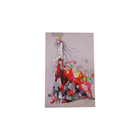 Biscottini Modernes Bild Wohnzimmer 61x2x91 cm | Bild auf Leinwand | Schlafzimmer Gemälde | Vintage-Gemälde | Küchenbilder