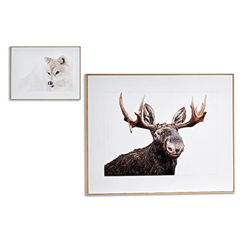 Gift Decor S3604770 Leinwand aus Holz, verschiedene Materialien, mehrfarbig, 3 x 61,5 x 81,5 cm
