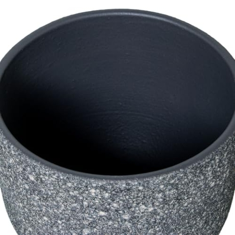 Alexandra House Living Blumentopf-Set, Anthrazit, Keramik, 3-teilig