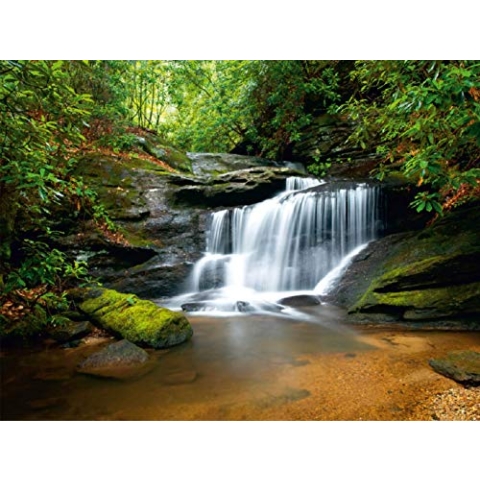 AG Design FTS 0478 Wasserfall, Papier Fototapete - 360x254 cm - 4 teile, Papier, multicolor, 0,1 x 360 x 254 cm