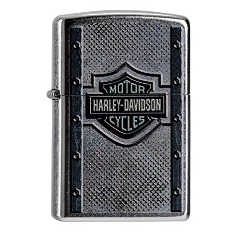 Zippo 60000099 Harley Davidson Metal Feuerzeug, Messing, Silber