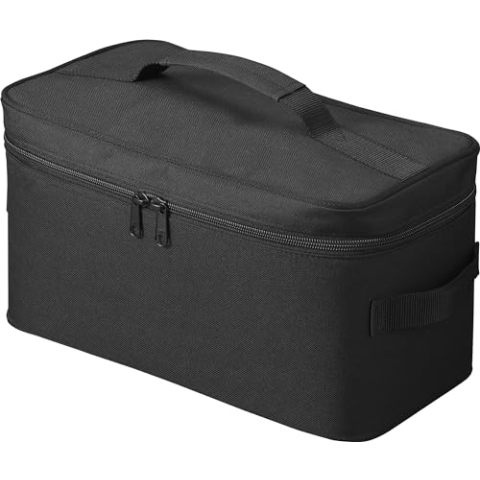 Yamazaki 1849 TOWER Aufbewahrungstasche mit Trennwänden, schwarz, Polyester/Polyethylen/Ölpropylen, minimalistisch, 33 x 16 x 18 cm