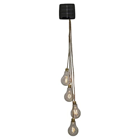 LUMI JARDIN Solar-Hängeleuchte aus LED-Seilen, Warmweiß, 150 cm