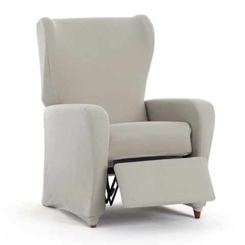 Eysa Bi-elastischer Sofabezug für Relax-Sessel, Farbe Leinen, Design Harlem