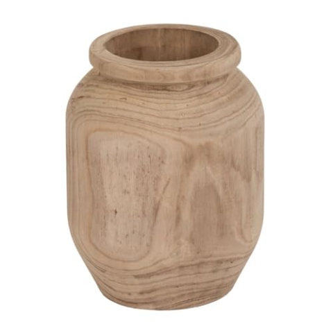 BigBuy Garden Pflanztopf aus Paulownia-Holz, 26 x 36 x 47 cm