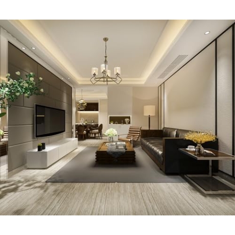 Opviq Elegant Metal Chandelier, Antiquation Finish, 90 cm Length, 60 cm Diameter | 4 x E14 Max 4W | Modern Glam Design for Stylish Interiors