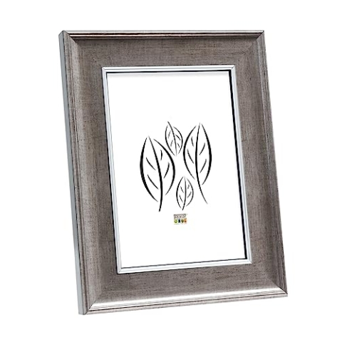 Deknudt S46ED1_20.0x28.0 Bilderrahmen, Holz, versilbert, 20 x 28 cm