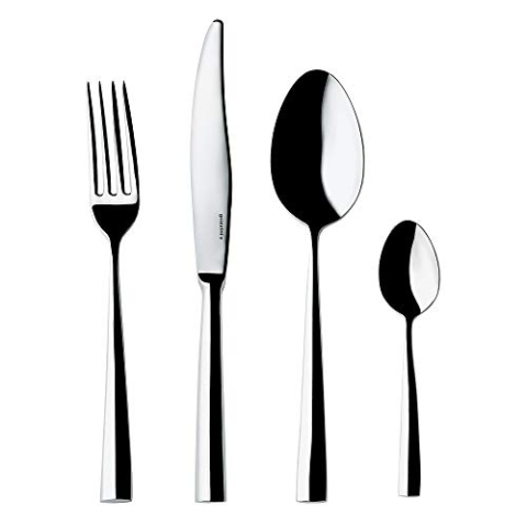 Guzzini - Icons, Gedeckset für 6 Personen, Besteck-Set - Edelstahl/Silber, 40 x 30 x h 4,5 cm - 17690063