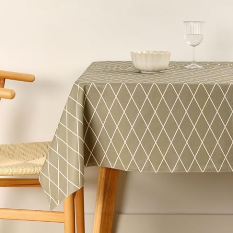 Belum Tischdecke, 300 x 140 cm, schmutzabweisend, 100 % Baumwolle, ohne Wachstuch, Tischdecke aus Baumwolle, wasserdicht, schmutzabweisend, flüssig, Dunkelgrün