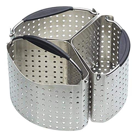 KitchenCraft Topfteiler-Körbe, Edelstahl-Topfteiler, Pfannenteiler 3er-Set, 20 cm (8''), Silber