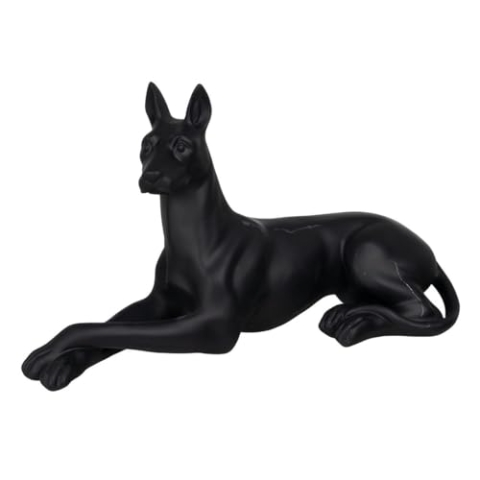 BigBuy Home Dekofigur Schwarzer Hund 37,5 x 13,5 x 22 cm