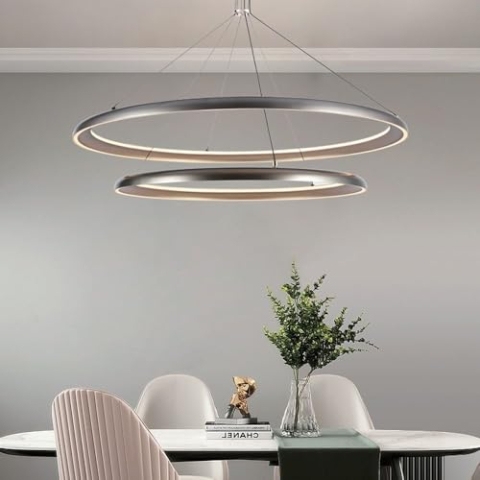 V-TAC Designer-Deckenleuchte - IP20 - Champagner-Grau - 65W- 7000 Lumen - 3000K