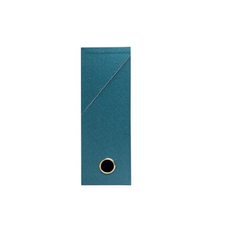 EXACOMPTA - Ref. 89603E – 5 Transferboxen Office By Me – Rücken 90 mm – goldfarbene Grifföse – Maße 25,5 x 9 x 34 cm – mit selbstklebendem Etikett – Entenblau – Lieferung fertig montiert