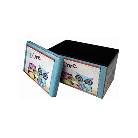 Biscottini Sitzsack für Kinder und Erwachsene 60 x 35 x 35 cm | wiederverschließbare Aufbewahrungsboxen mit Deckel | Sitzsack quadratisch mit Dekor