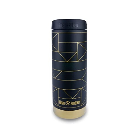 Klean Kanteen TKWide Geometric Thermoflasche mit Deckel Kaffee 16oz (473ml) matt schwarz